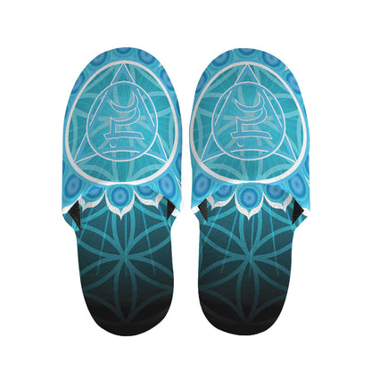 Vishuddha Chakra Spiritual Print Slippers