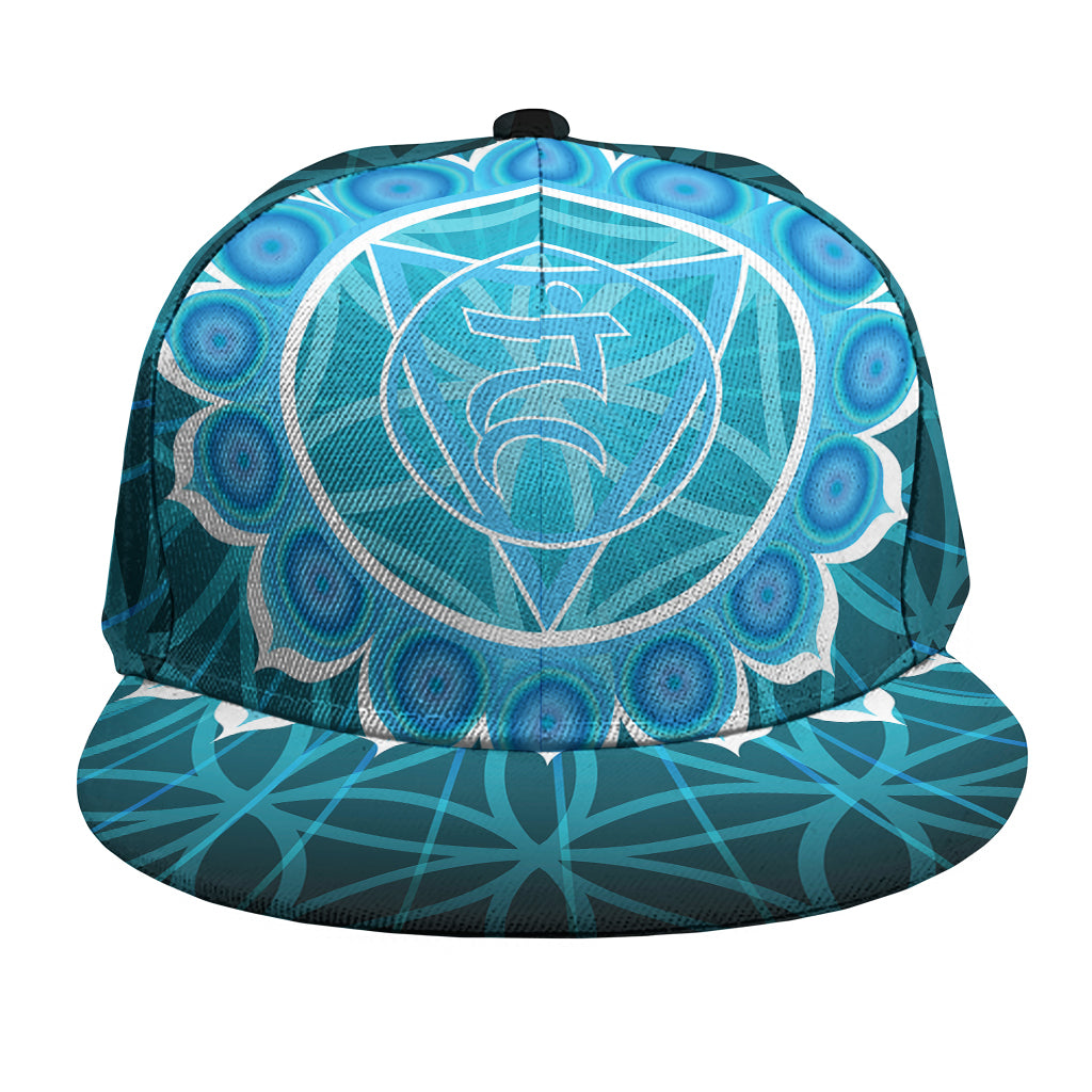 Vishuddha Chakra Spiritual Print Snapback Cap