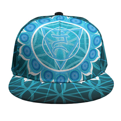 Vishuddha Chakra Spiritual Print Snapback Cap