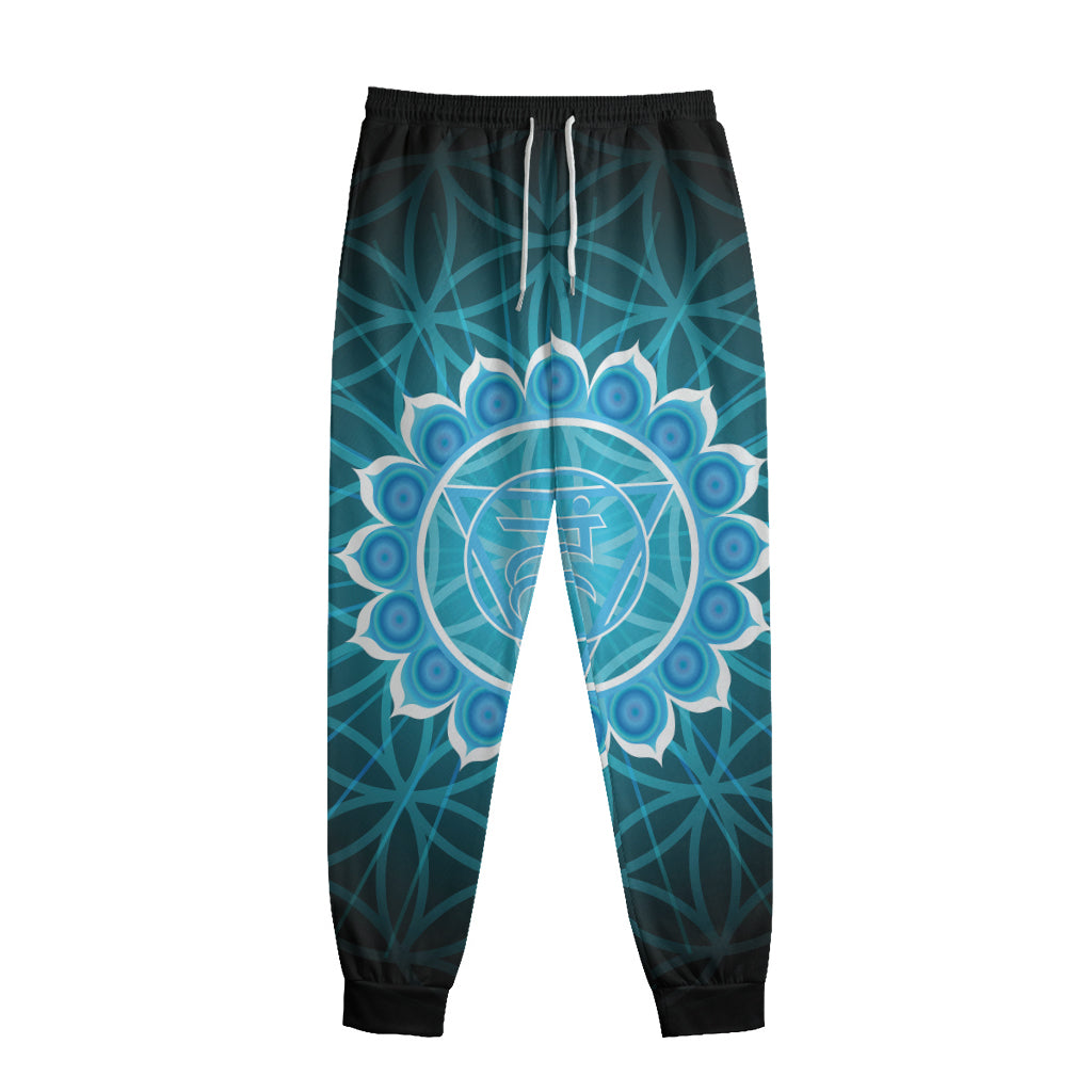 Vishuddha Chakra Spiritual Print Sweatpants