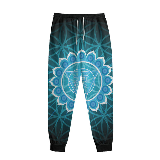 Vishuddha Chakra Spiritual Print Sweatpants