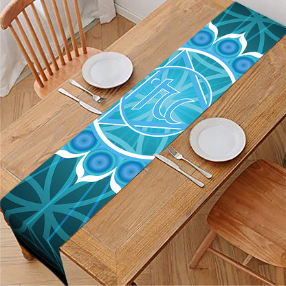 Vishuddha Chakra Spiritual Print Table Runner
