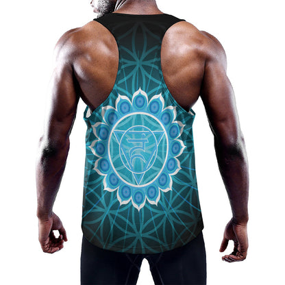 Vishuddha Chakra Spiritual Print Training Tank Top
