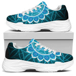 Vishuddha Chakra Spiritual Print White Chunky Shoes