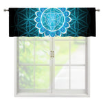 Vishuddha Chakra Spiritual Print Window Valance