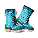 Vishuddha Chakra Spiritual Print Winter Boots
