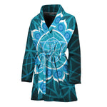 Vishuddha Chakra Spiritual Print Women's Bathrobe