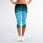 Vishuddha Chakra Spiritual Print Women's Capri Leggings