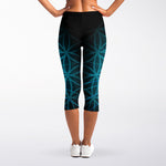 Vishuddha Chakra Spiritual Print Women's Capri Leggings