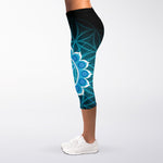 Vishuddha Chakra Spiritual Print Women's Capri Leggings
