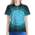 Vishuddha Chakra Spiritual Print Women's Polo Shirt