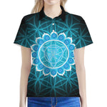 Vishuddha Chakra Spiritual Print Women's Polo Shirt