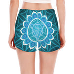 Vishuddha Chakra Spiritual Print Women's Split Running Shorts