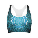 Vishuddha Chakra Spiritual Print Women's Sports Bra