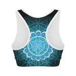 Vishuddha Chakra Spiritual Print Women's Sports Bra