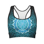 Vishuddha Chakra Spiritual Print Women's Sports Bra