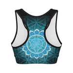 Vishuddha Chakra Spiritual Print Women's Sports Bra