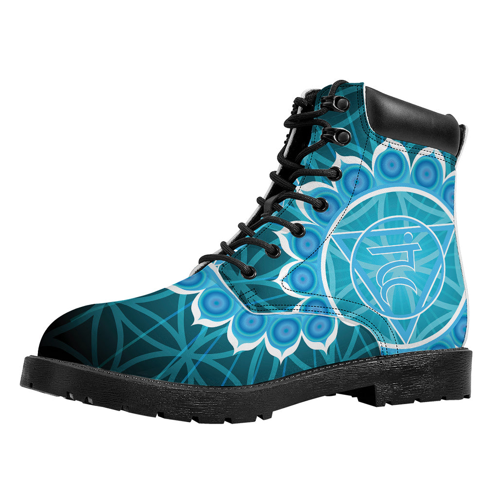 Vishuddha Chakra Spiritual Print Work Boots