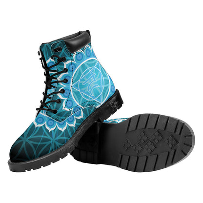 Vishuddha Chakra Spiritual Print Work Boots