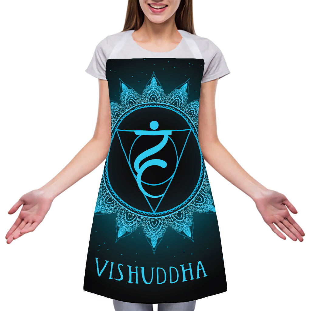Vishuddha Chakra Symbol Print Adjustable Apron