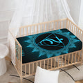 Vishuddha Chakra Symbol Print Baby Crib Sheet