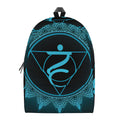 Vishuddha Chakra Symbol Print School Backpack