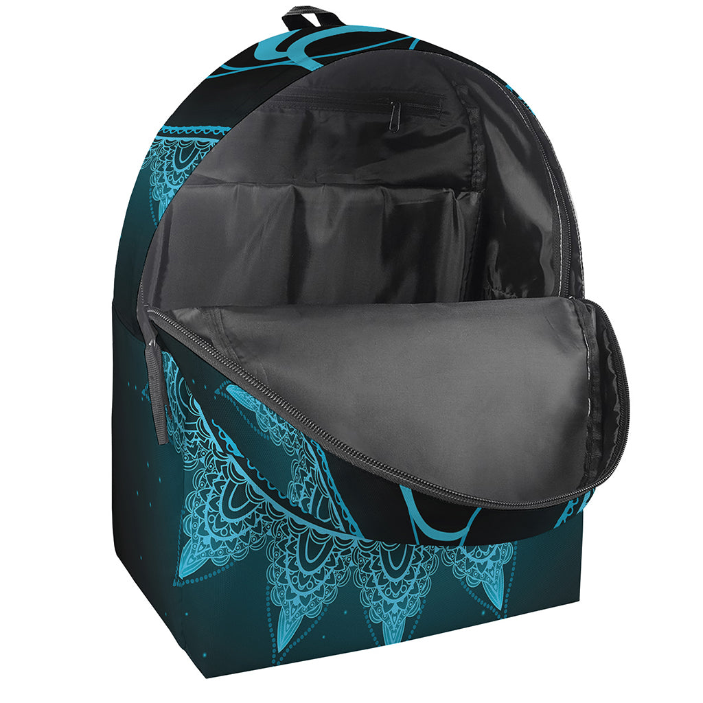 Vishuddha Chakra Symbol Print Backpack