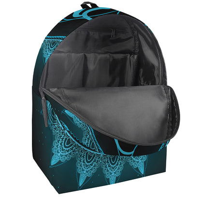 Vishuddha Chakra Symbol Print Backpack