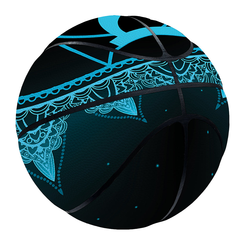 Vishuddha Chakra Symbol Print Basketball