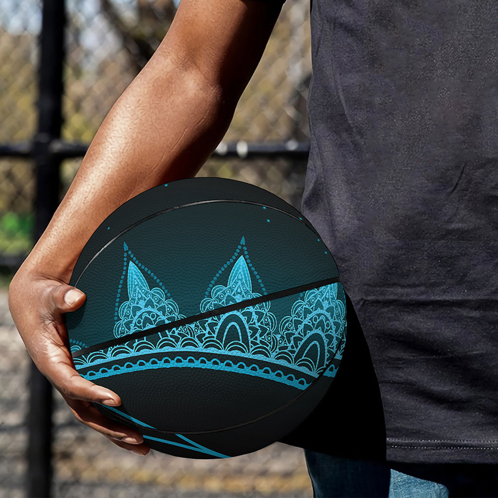 Vishuddha Chakra Symbol Print Basketball