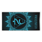 Vishuddha Chakra Symbol Print Beach Towel