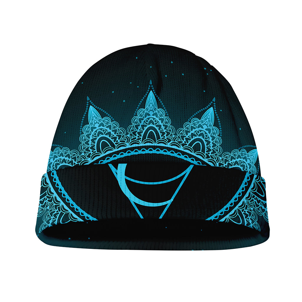 Vishuddha Chakra Symbol Print Beanie