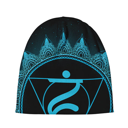 Vishuddha Chakra Symbol Print Beanie