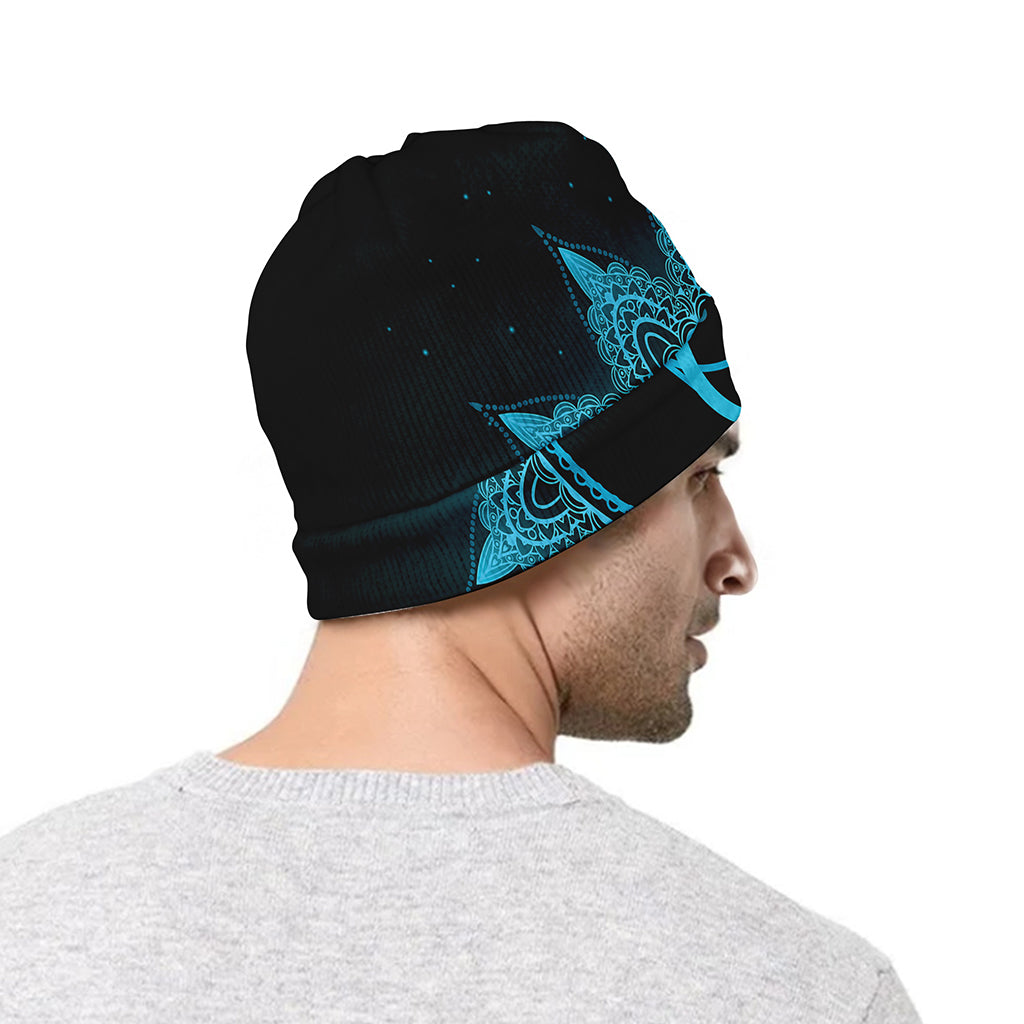Vishuddha Chakra Symbol Print Beanie