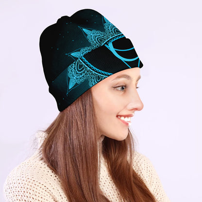 Vishuddha Chakra Symbol Print Beanie