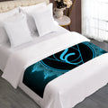 Vishuddha Chakra Symbol Print Bed Runner