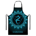 Vishuddha Chakra Symbol Print Bib Apron With Pocket