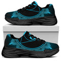 Vishuddha Chakra Symbol Print Black Chunky Shoes