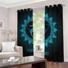 Vishuddha Chakra Symbol Print Blackout Grommet Curtains