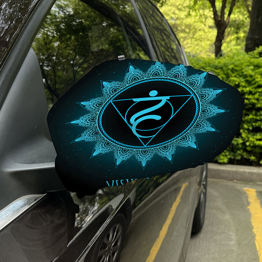 Vishuddha Chakra Symbol Print Car Side Mirror Covers