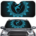 Vishuddha Chakra Symbol Print Car Windshield Sun Shade