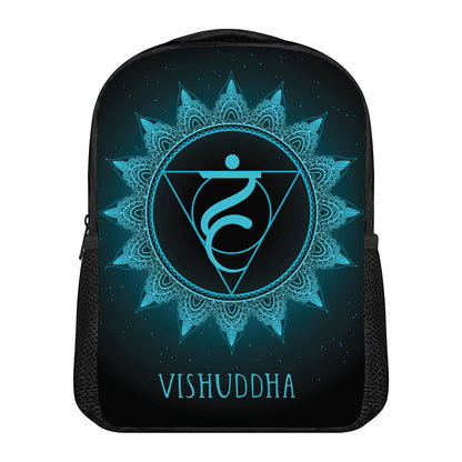 Vishuddha Chakra Symbol Print Casual Backpack