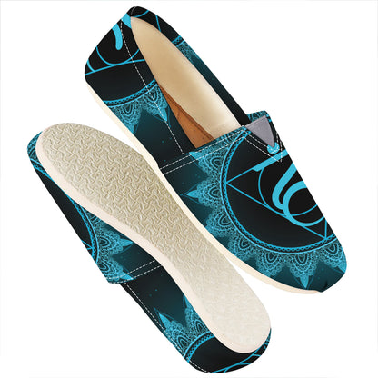 Vishuddha Chakra Symbol Print Casual Shoes