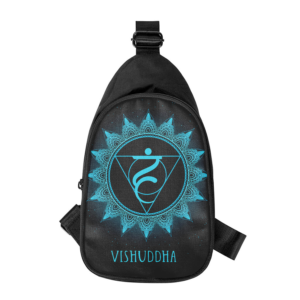 Vishuddha Chakra Symbol Print Chest Bag