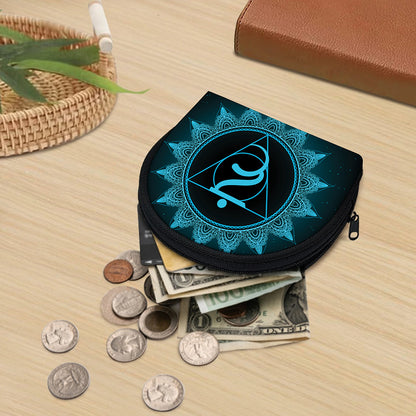 Vishuddha Chakra Symbol Print Coin Purse