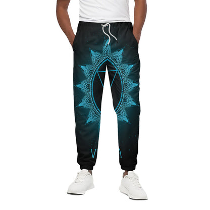 Vishuddha Chakra Symbol Print Cotton Pants