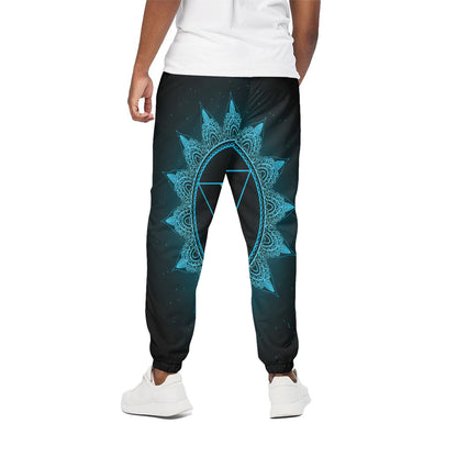 Vishuddha Chakra Symbol Print Cotton Pants