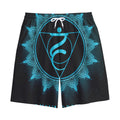 Vishuddha Chakra Symbol Print Cotton Shorts