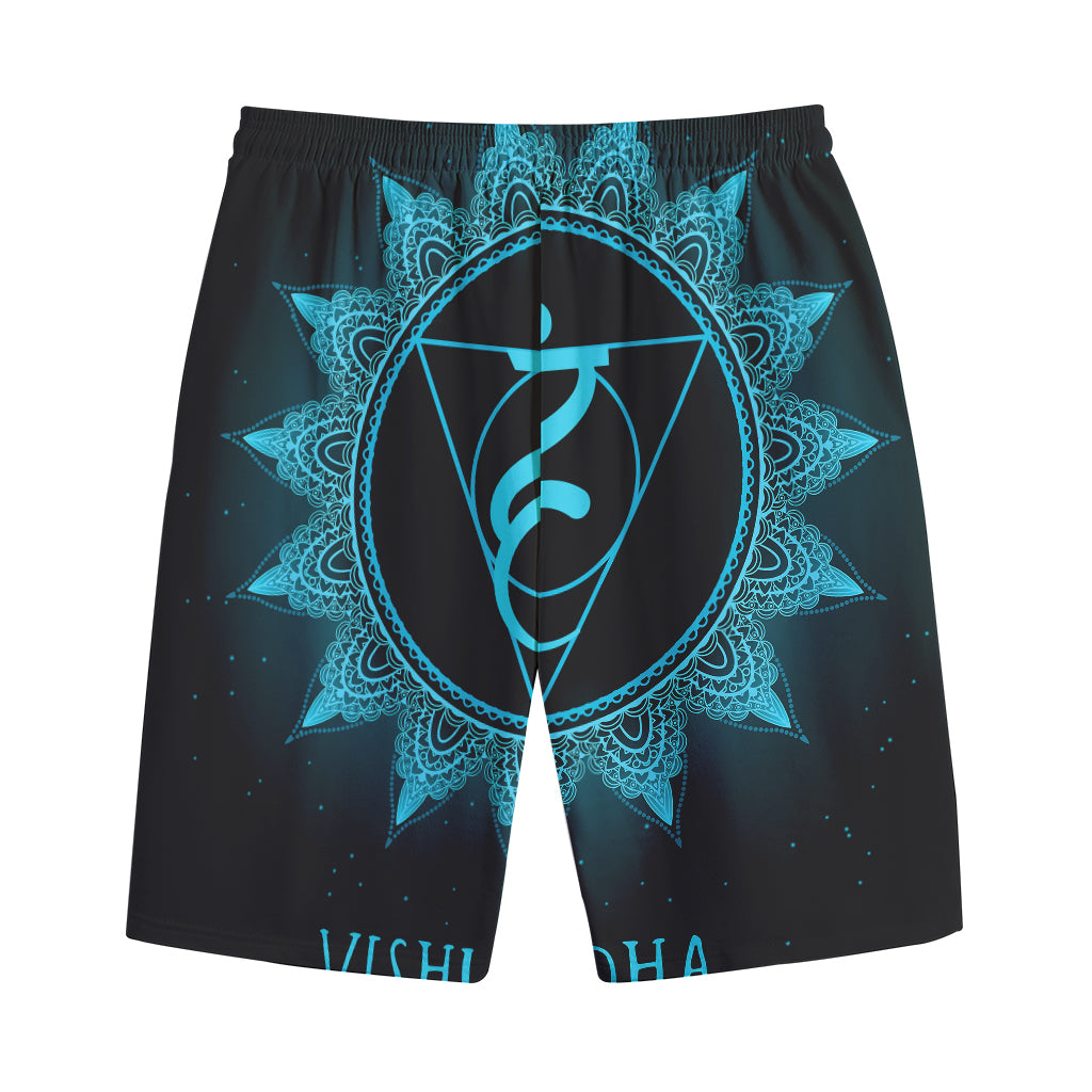 Vishuddha Chakra Symbol Print Cotton Shorts