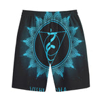 Vishuddha Chakra Symbol Print Cotton Shorts